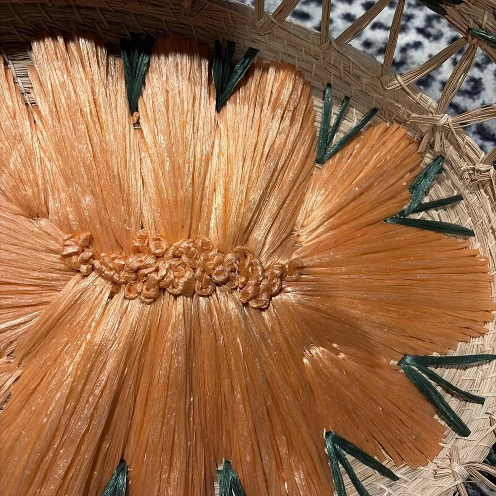 VTG Basket Woven Wicker Raffia 15
